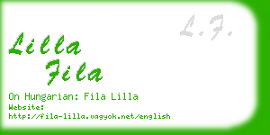 lilla fila business card